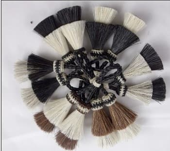 Handmade natural color horse hair tassels for hot selling